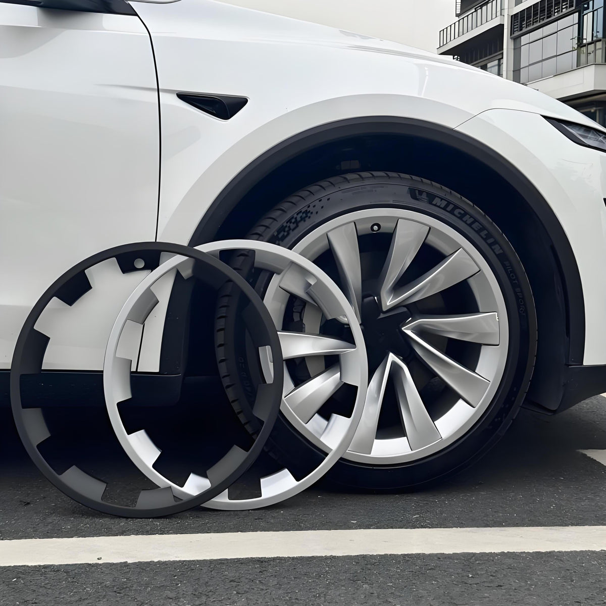 20ā³ Wheel Rim Protectors for Model Y Juniper (4PCS)