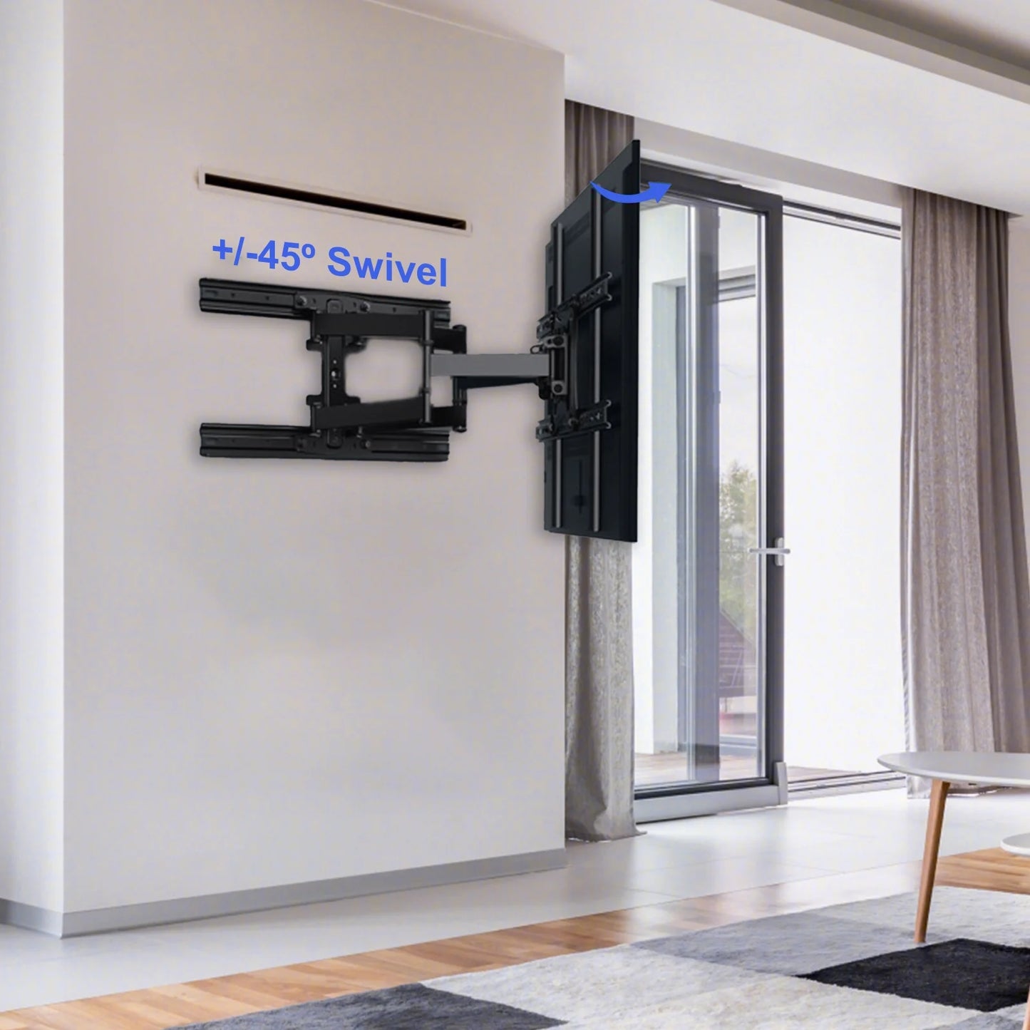 Outdoor TV Wall Mount for 40-75 Inches, Full Motion TV Mount with Flexible 6 Articulating Dual Arms