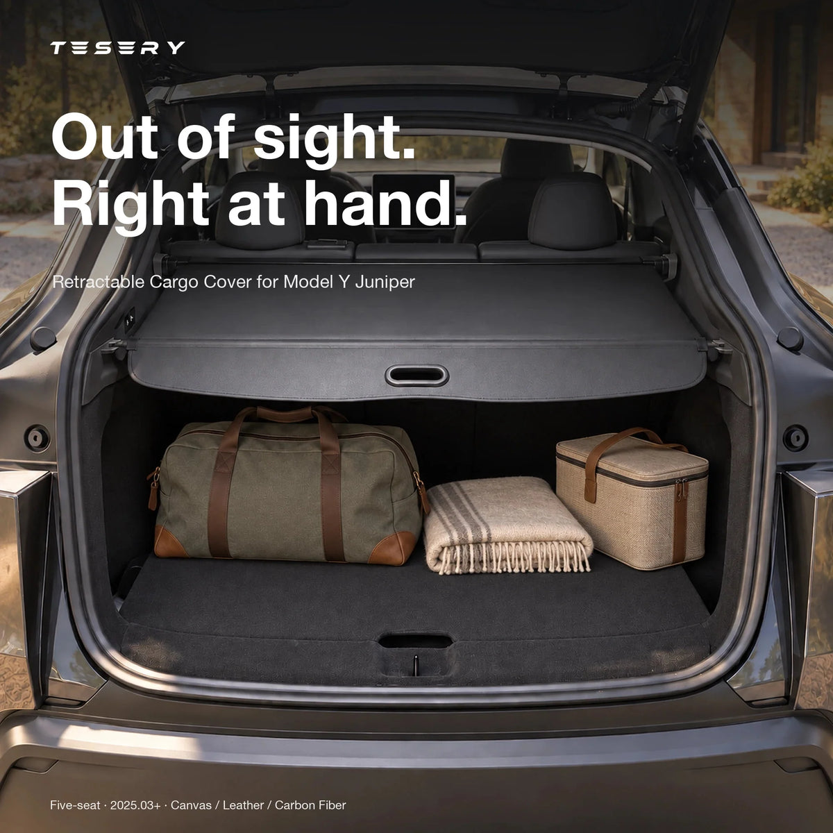 Retractable Cargo Cover for Model Y Juniper
