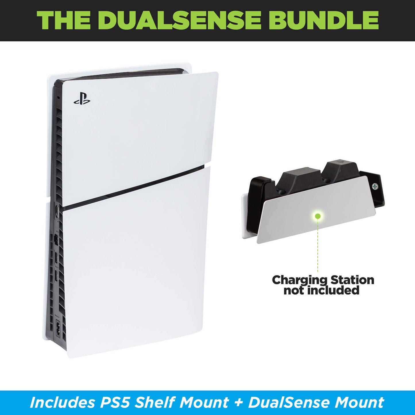 HIDEit PS5 DS | PS5 DualSense Charging Station Wall Mount