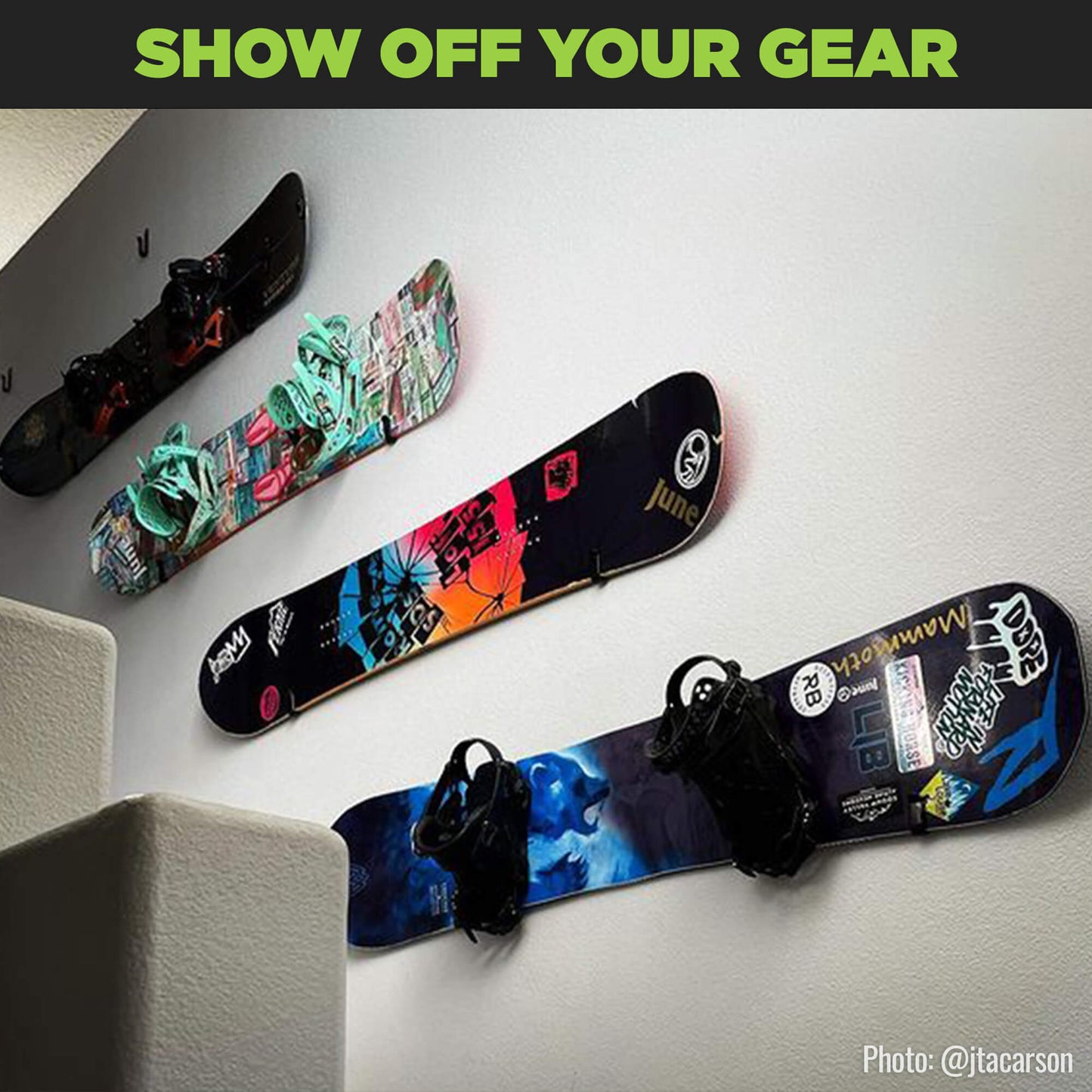 HIDEit HBoard | Horizontal Snowboard Mount Clips