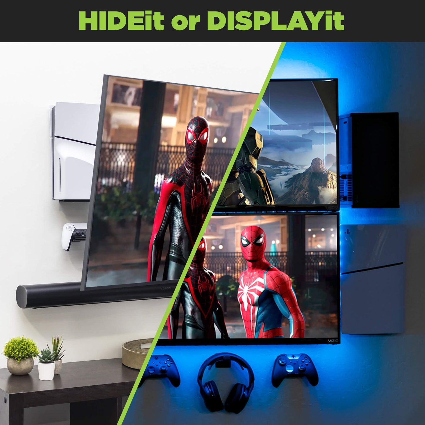 HIDEit 5S | Sony PlayStation PS5 Shelf Mount