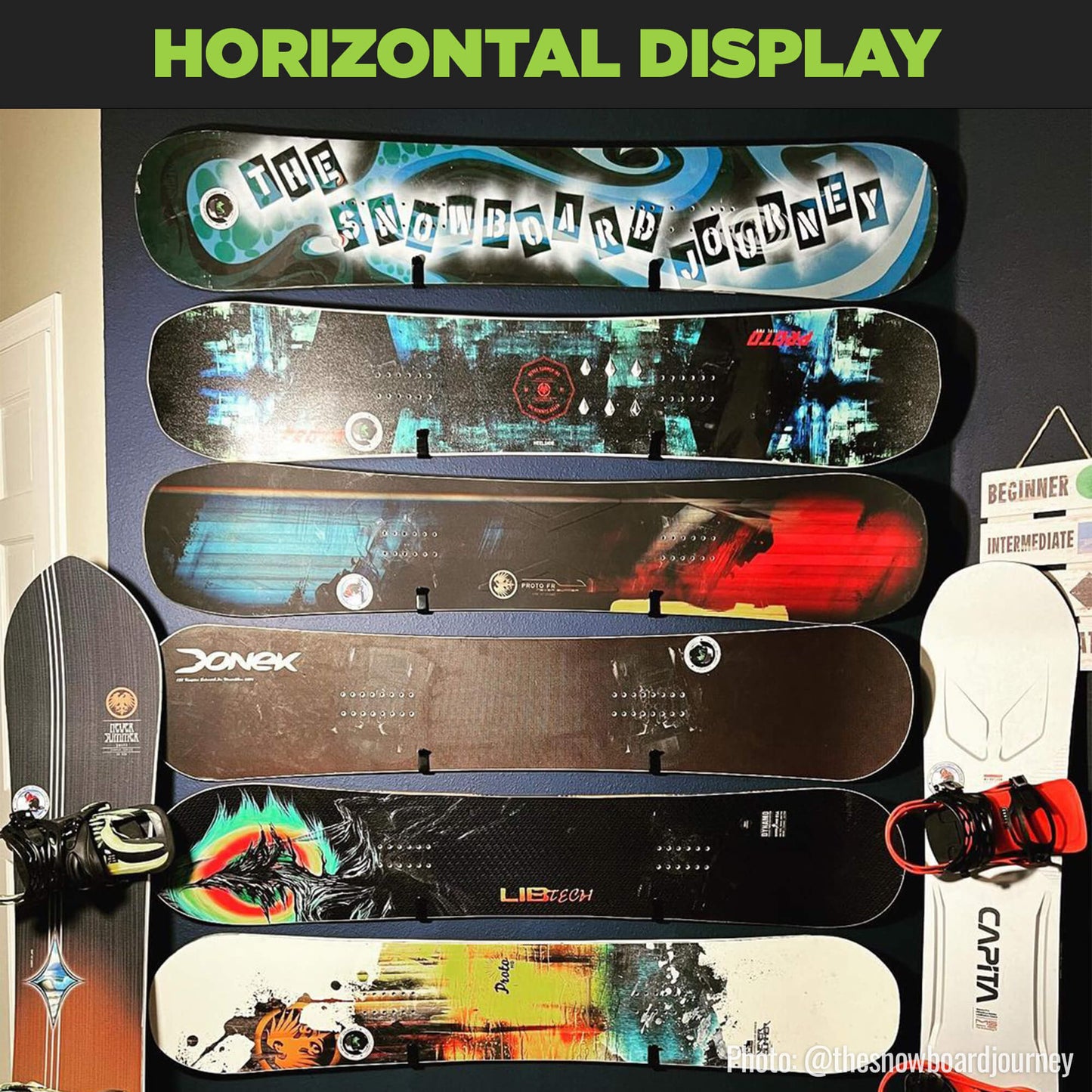 HIDEit HBoard | Horizontal Snowboard Mount Clips