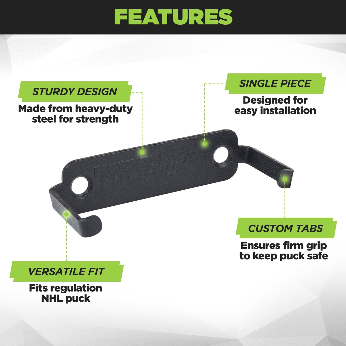 HIDEit Puck | Universal Hockey Puck Wall Mount 3-Pack