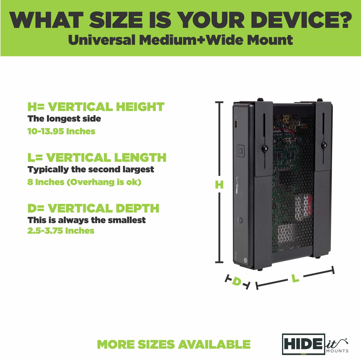 HIDEit Uni-MW | Adjustable Xbox 360 + Xbox One + Xbox One Slim Wall Mount