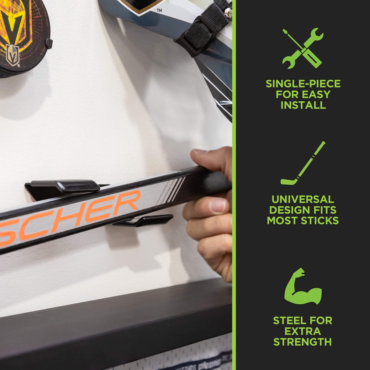HIDEit HHockey | Horizontal Hockey Stick Mount