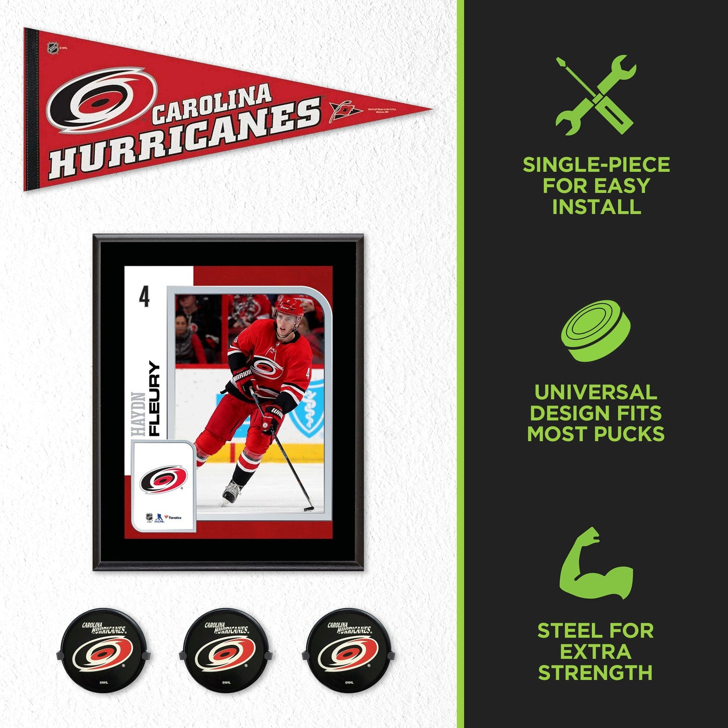 HIDEit Puck | Universal Hockey Puck Wall Mount 3-Pack