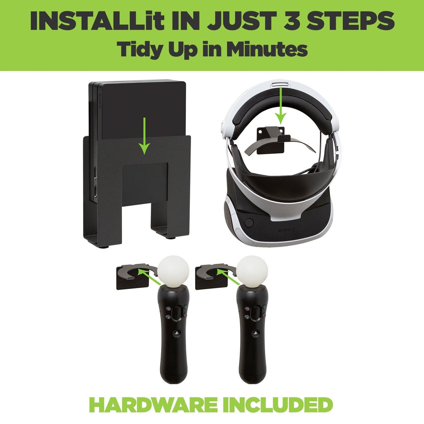HIDEit PSVR | PlayStation 4 VR Wall Mount Bundle