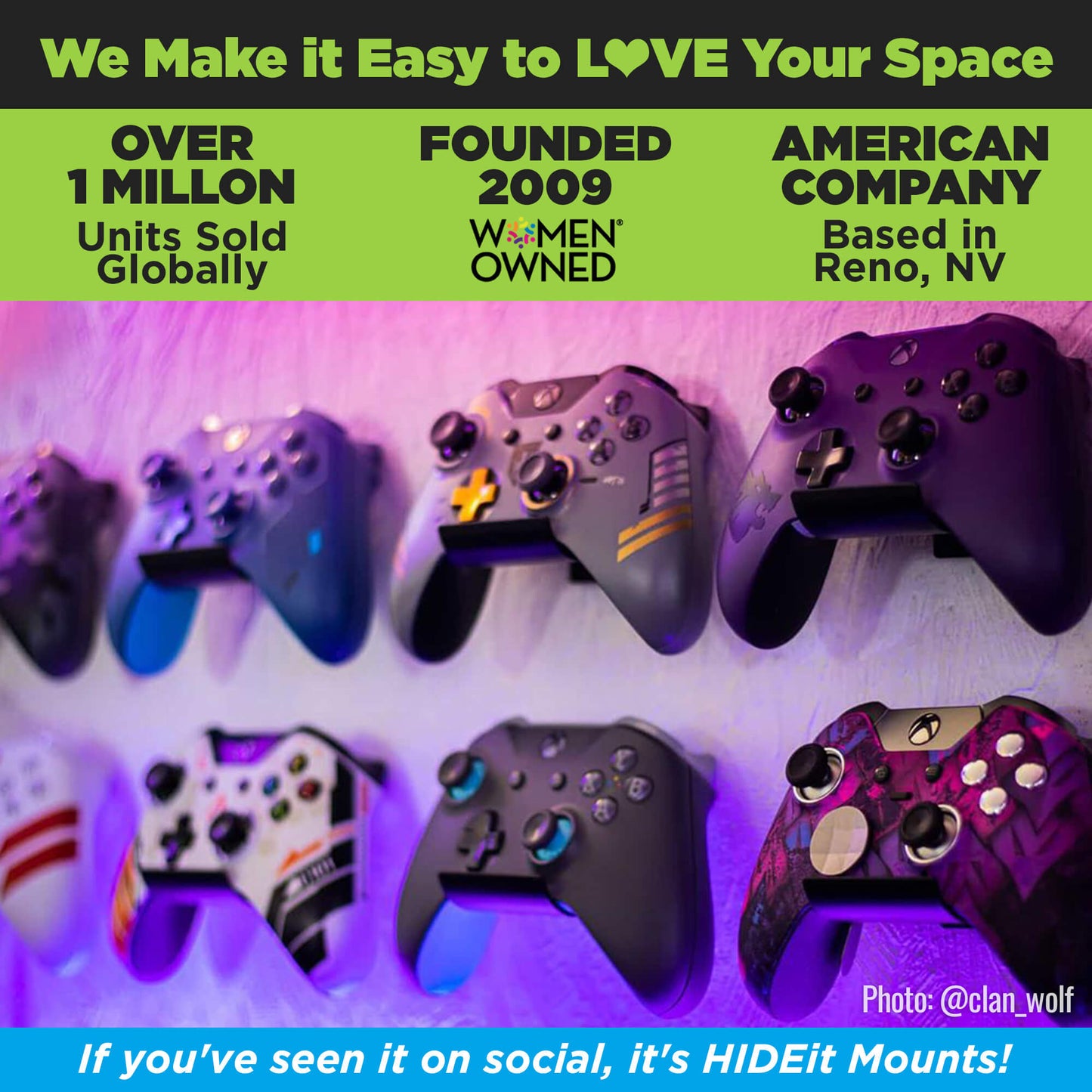 HIDEit Uni-C | Universal Controller Wall Mount