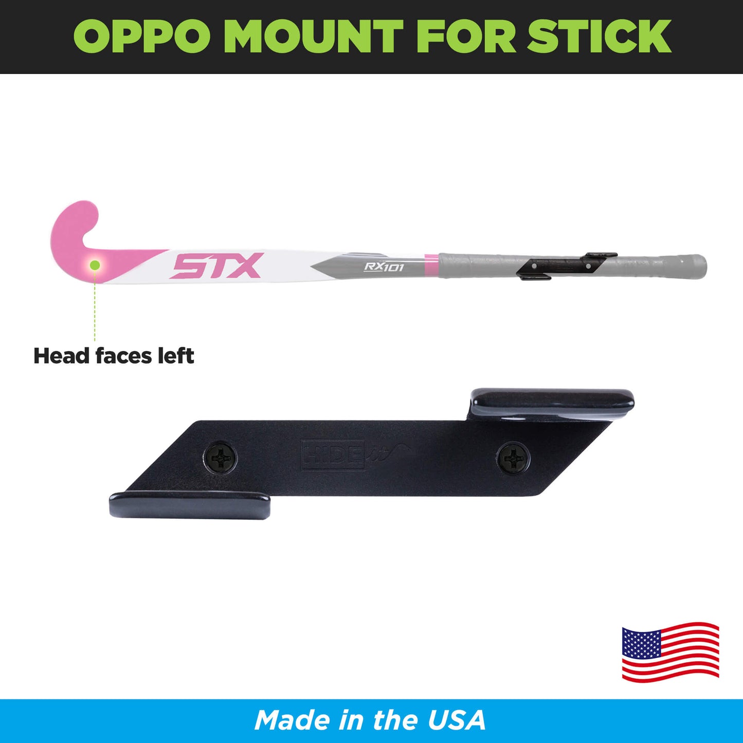 HIDEit HBat | Horizontal Field Hockey Stick Mount