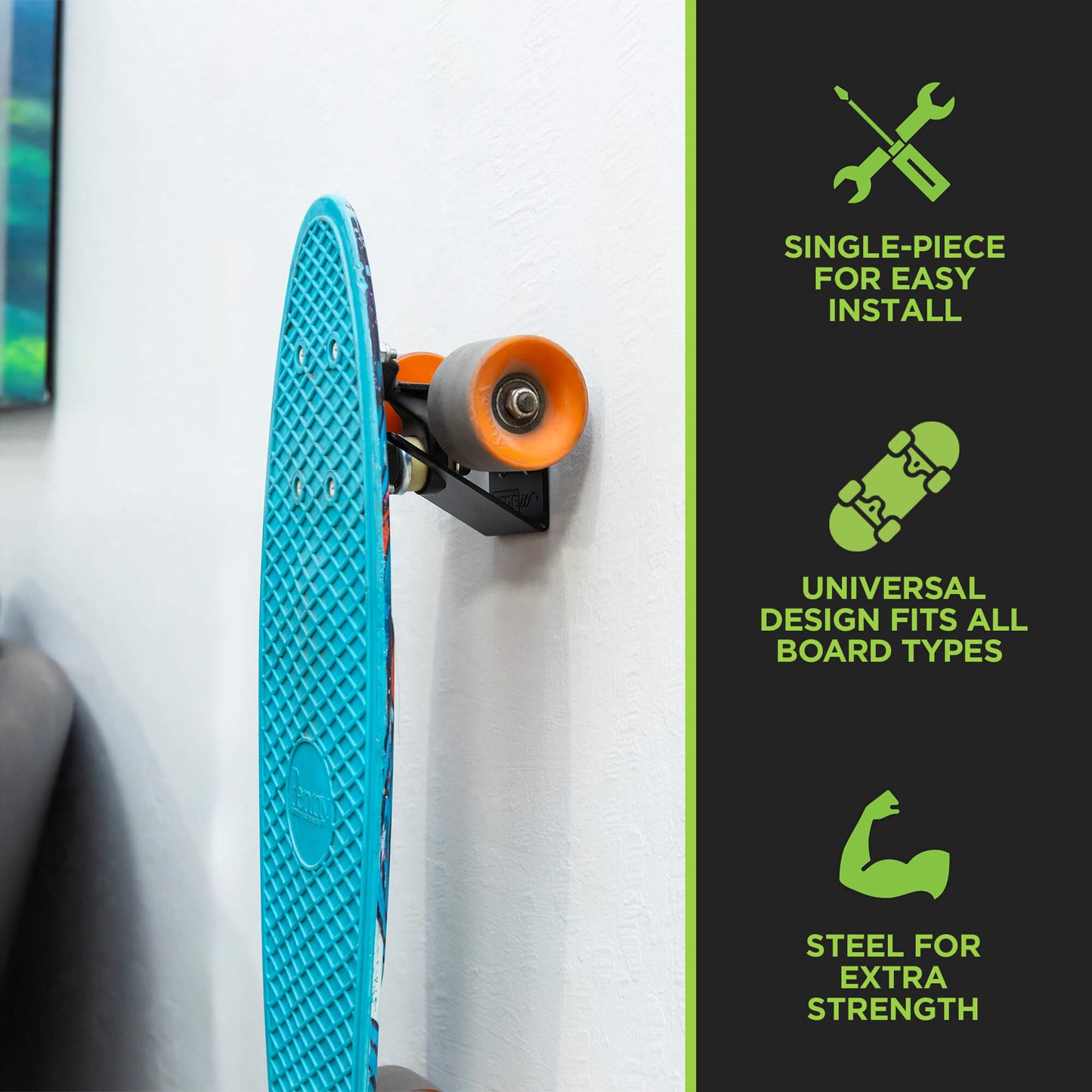 HIDEit VSkate | Vertical Skateboard Mount