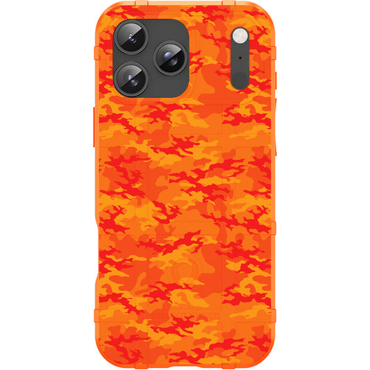 Blaze Orange Rugged Shield TPU Case with MagSafe Ring - Blaze Orange Hi Vis Camo Design for Apple iPhone 17 Pro, 17 ProMax & Samsung S26 Ultra phone models (Copy)