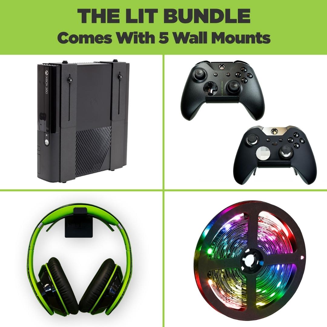 HIDEit Uni-MW | Adjustable Xbox 360 + Xbox One + Xbox One Slim Wall Mount