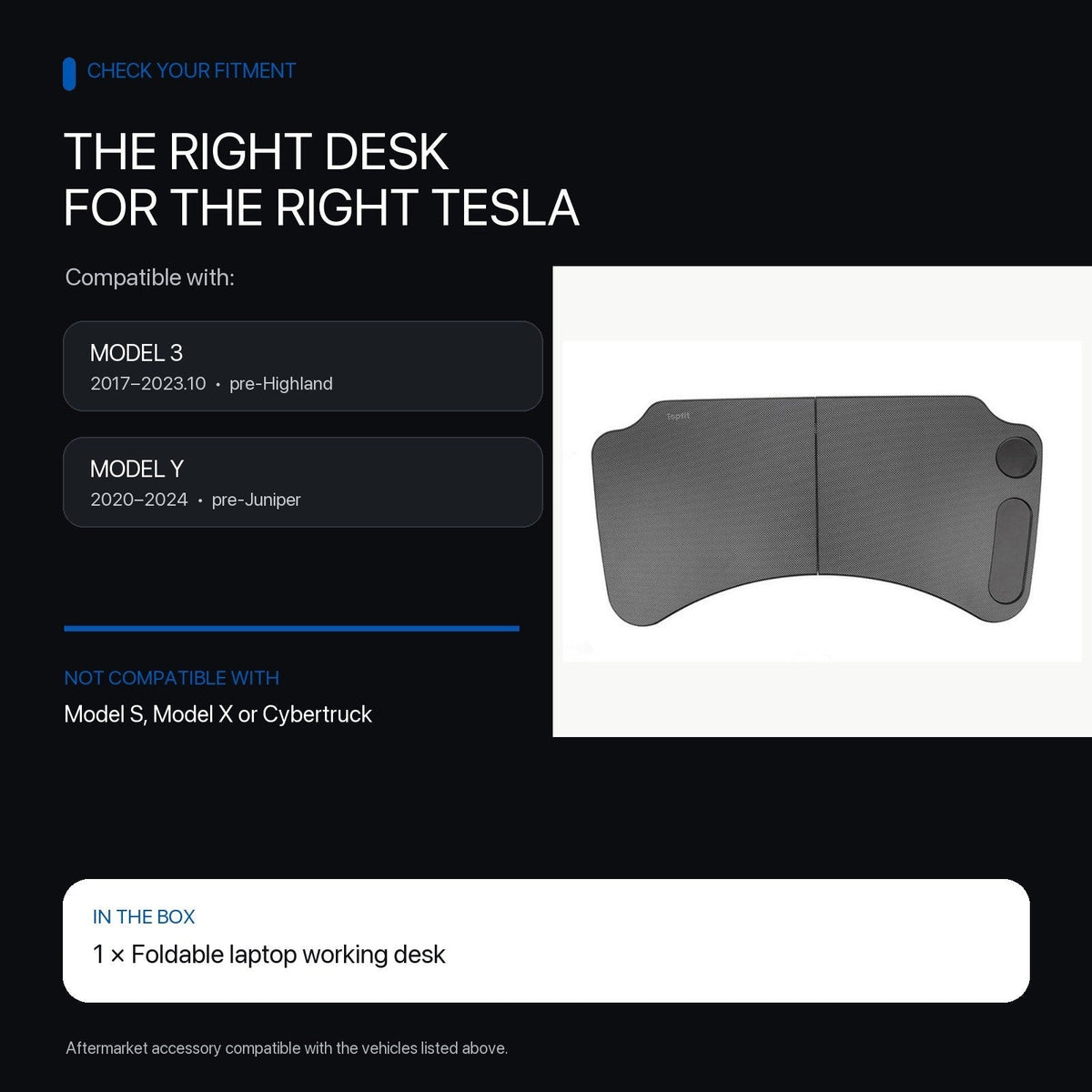 Foldable Laptop Working Desk for Model 3 / Model Y | TESERY