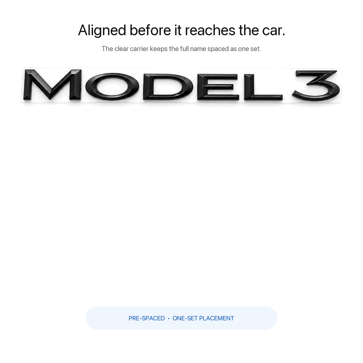 Model Name Tailgate Emblem for Tesla Model 3/Y/S/X