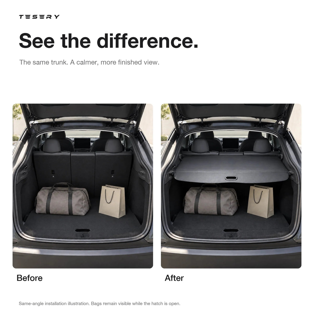 Retractable Cargo Cover for Model Y Juniper
