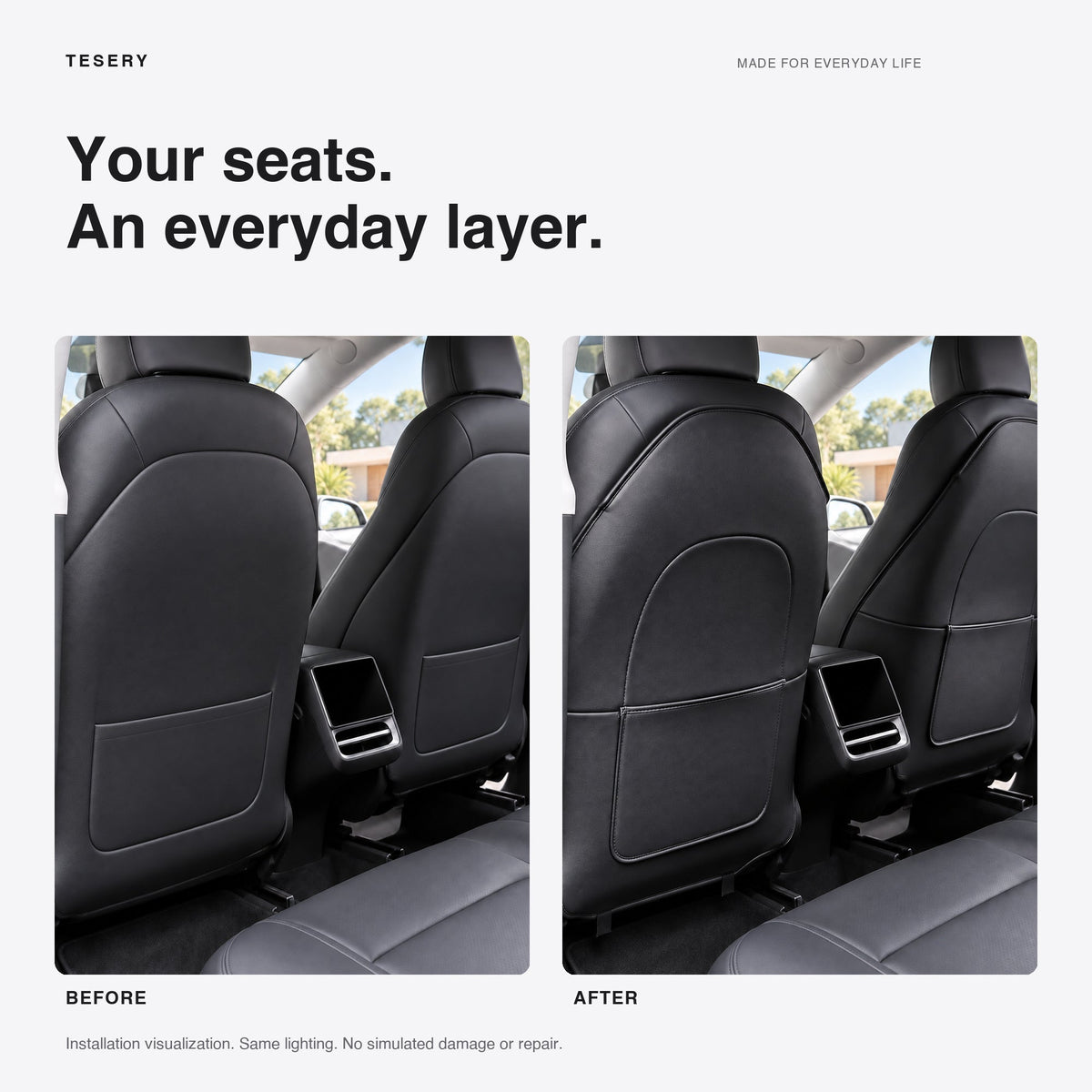 Seat Back Protector for Tesla Model 3 Highland & Model Y Juniper (2pcs)