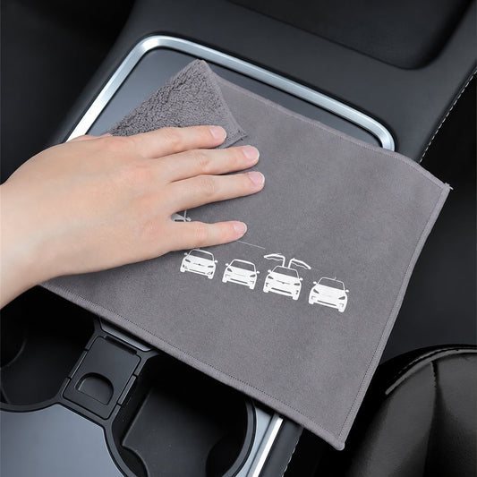 Premium Dual-Sided Car Cleaning Towel | Suede & Coral Velvet | 30×30cm | 3 Colors
